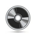 Stylized Icon of a Compact Disc CD or DVD with Reflective Surface on White Background Royalty Free Stock Photo