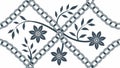 Stylized Floral and Chain Link Repeat Pattern Vector Graphic, vector design Generative AI Royalty Free Stock Photo