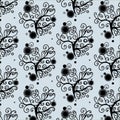 Stylized floral design element, pattern branch