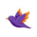 Stylized Flying Bird Vector Illustration Royalty Free Stock Photo