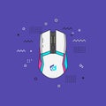 Stylized Gaming Mouse Illustration with Modern Design Elements on Purple Background Royalty Free Stock Photo