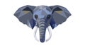 Stylized Geometric Elephant Head Artwork, vector design Generative AI Royalty Free Stock Photo