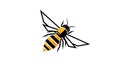Modern Geometric Bee Logo Design Royalty Free Stock Photo