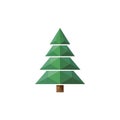 Stylized geometric illustration of a Christmas tree with three Royalty Free Stock Photo