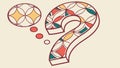 Stylized Geometric Question Mark, Inquiry & Curiosity. vector design Generative AI Royalty Free Stock Photo