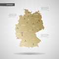 Stylized Germany map vector illustration.