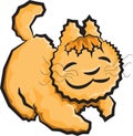 Stylized ginger kitten