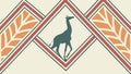 Stylized Giraffe with Tribal Patterns Vector African Art Motif, vector design Generative AI Royalty Free Stock Photo