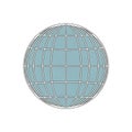 A stylized globe illustration featuring a light blue sphere with a grid of intersecting Royalty Free Stock Photo