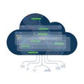 Cloud Computing Network and Data Storage Illustration Royalty Free Stock Photo