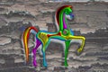 Stylized graphic of noble horse in digital art