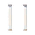Stylized Greek doodle column Doric Ionic Corinthian columns.