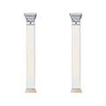 Stylized Greek doodle column Doric Ionic Corinthian columns. Royalty Free Stock Photo