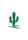 Stylized green cactus illustration featuring a Royalty Free Stock Photo