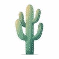 Green cactus with transparent background Royalty Free Stock Photo