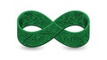 Green Infinity Symbol with Intricate Pattern Royalty Free Stock Photo