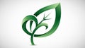 Design features smooth curves and pointed edges resembling both a leaf and Royalty Free Stock Photo