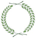 Stylized Green Leaf Wreath Frame Design Element Natural Organic Symbol Royalty Free Stock Photo