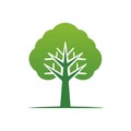 Stylized green tree illustration representing growth and nature in an eco friendly environment Royalty Free Stock Photo