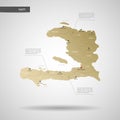 Stylized Haiti map vector illustration. Royalty Free Stock Photo