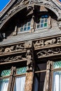 Stylized half-timbered house. Etretat is a commune in the Seine