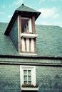 Stylized half-timbered house. Etretat is a commune in the Seine