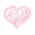 Stylized hand drawn heart  - vector for Valentine`s day Royalty Free Stock Photo