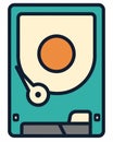 Stylized Hard Drive Icon Royalty Free Stock Photo