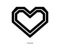 Stylized heart icon Royalty Free Stock Photo