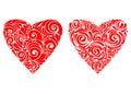 Stylized heart for lovers day. Heart with patterns to the day of St. Valentine. Symbol of love. Tattoo. Royalty Free Stock Photo