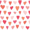 Stylized heart seamless pattern.