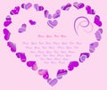 Stylized heart in violet colors