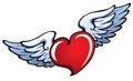 Stylized heart with wings 1 Royalty Free Stock Photo