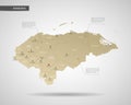 Stylized Honduras map vector illustration.