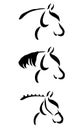 Stylized Horse Head Vector Logos