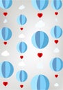 Stylized hot air balloons from paper Royalty Free Stock Photo