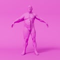 Stylized human body shows weight and fat loss process, dieting, exercise