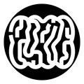 Human brain maze concept and intelligence icon Royalty Free Stock Photo