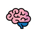 Stylized Human Brain Icon for Intelligence and Creativity Royalty Free Stock Photo