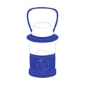 Stylized icon of a colored camping light