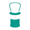 Stylized icon of a colored camping light