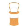 Stylized icon of a colored camping light