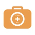 Stylized icon of a colored first aid kit