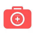 Stylized icon of a colored first aid kit