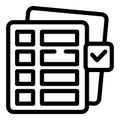 Document being checked showing completion of business tasks