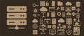 Server & Data Technology Icons Set Royalty Free Stock Photo