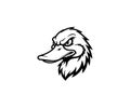 Duck Head Mascot Logo Illustration Royalty Free Stock Photo