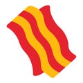 Stylized illustration of a bacon strip featuring alternating Royalty Free Stock Photo