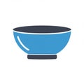 Stylized illustration of a blue bowl with a black interior and base. The bowl features a Royalty Free Stock Photo
