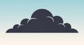 A stylized illustration of a cloud, featuring a dark gray silhouette with smooth, rounded edges Royalty Free Stock Photo